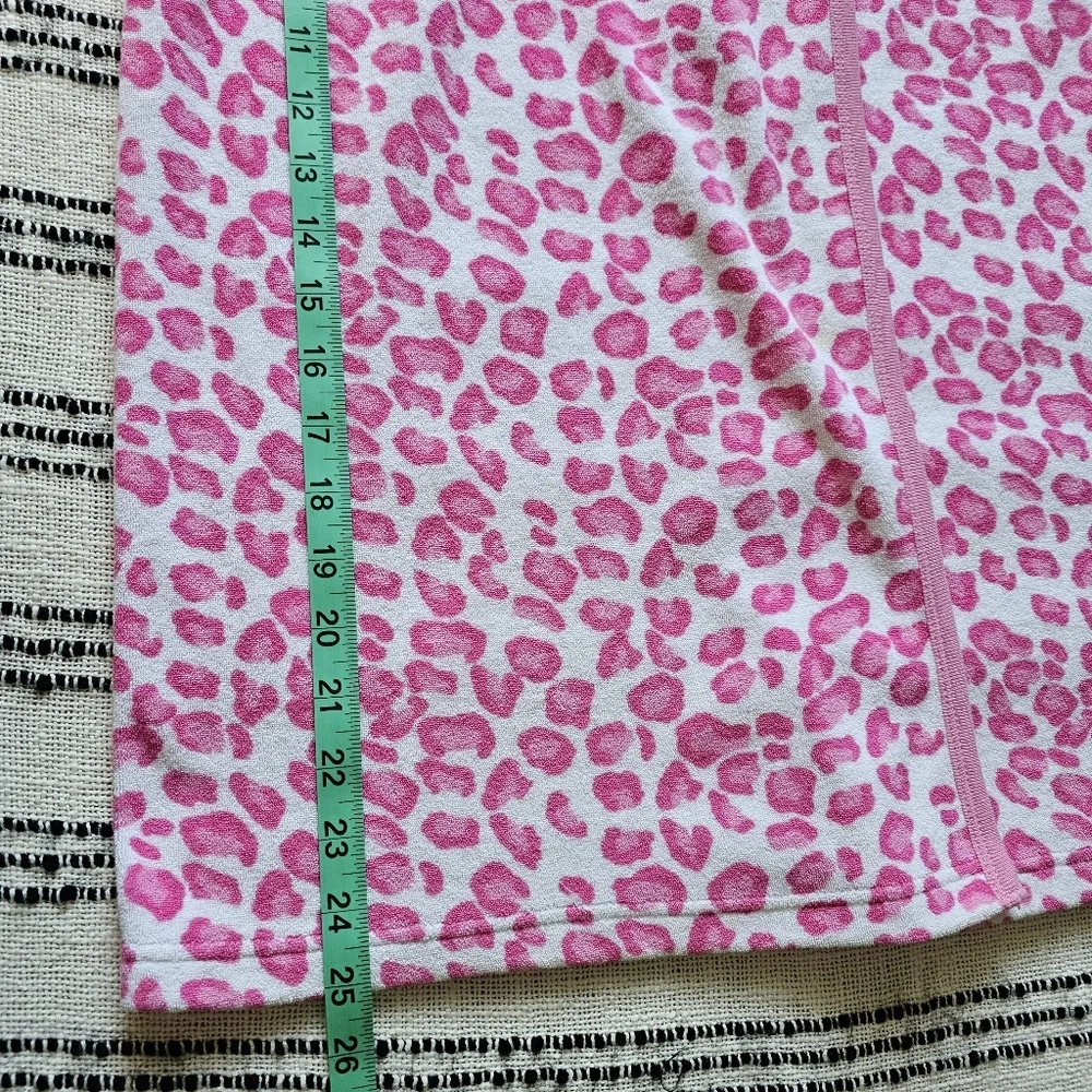 OP Pink and White Leopard Print Terry Bath Towel Wrap - Picture 11 of 11